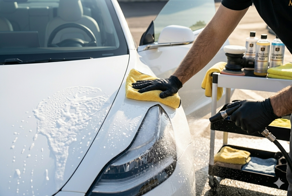 Complete exterior car detailing service